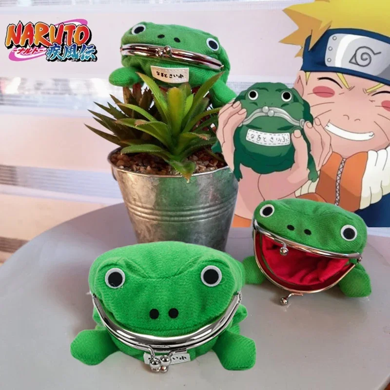 Anime Naruto Wallet Genuine Creative Uzumaki Naruto Frog Coin Purse Men Women Cosplay Props Plush Wallets Accessories Boys Gifts