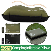 Portable Inflatable Pillow Camping Hiking Equipment Compressible Folding Air Cushion Outdoor Protective Tourism Sleeping Gear