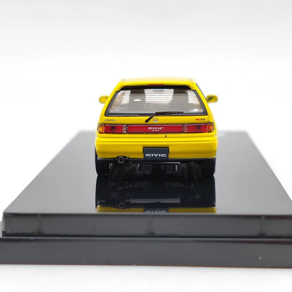 Hobby Japan 1/64 Civic (EF9) SiR ii versione cstomizzata Yellow muslimex Diecast Toys Car Collection Gifts