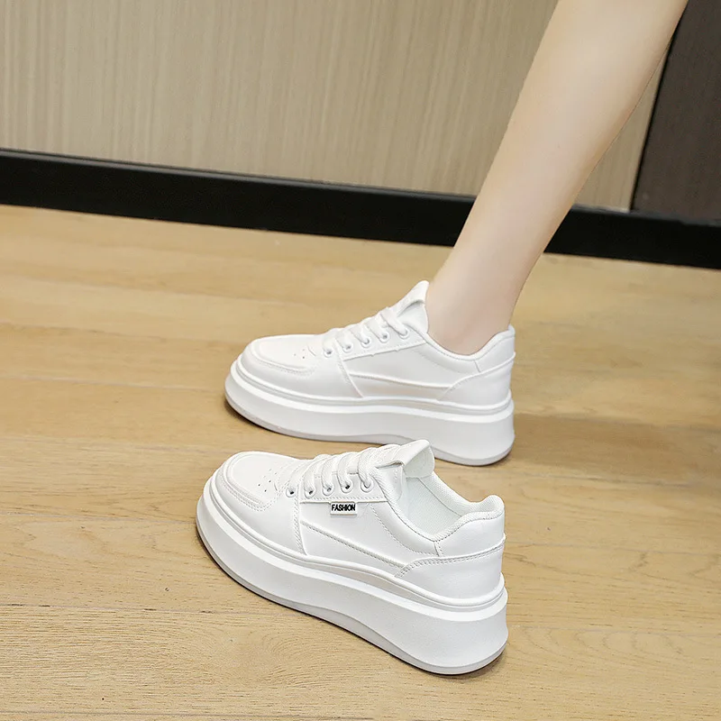 New Fashion White Sneakers Women Platform Casual Shoes For Woman Breathable Flats Women'S Sneakers On Sale Designer Shoes Female view 5