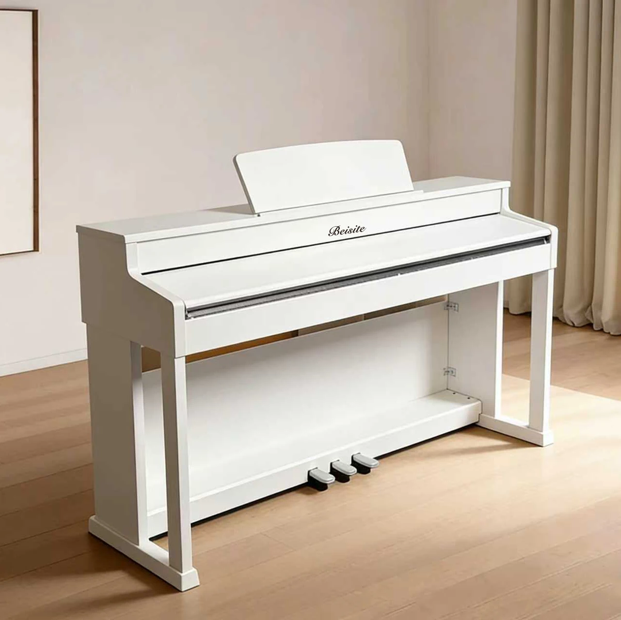 

Beisite Custom Brand 88 Keys Hammer French Dream Source Rechargeable Electronic Upright Digital MIDI Piano Keyboard Solid Wood