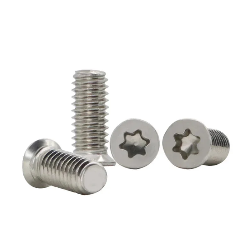 304 스테인리스 스틸 얇은 카운터싱크 헤드 스크류 소형 직경 플럼 블로섬 그루브 비표준 M1.6 M2 M2.5 M3 M4 M6