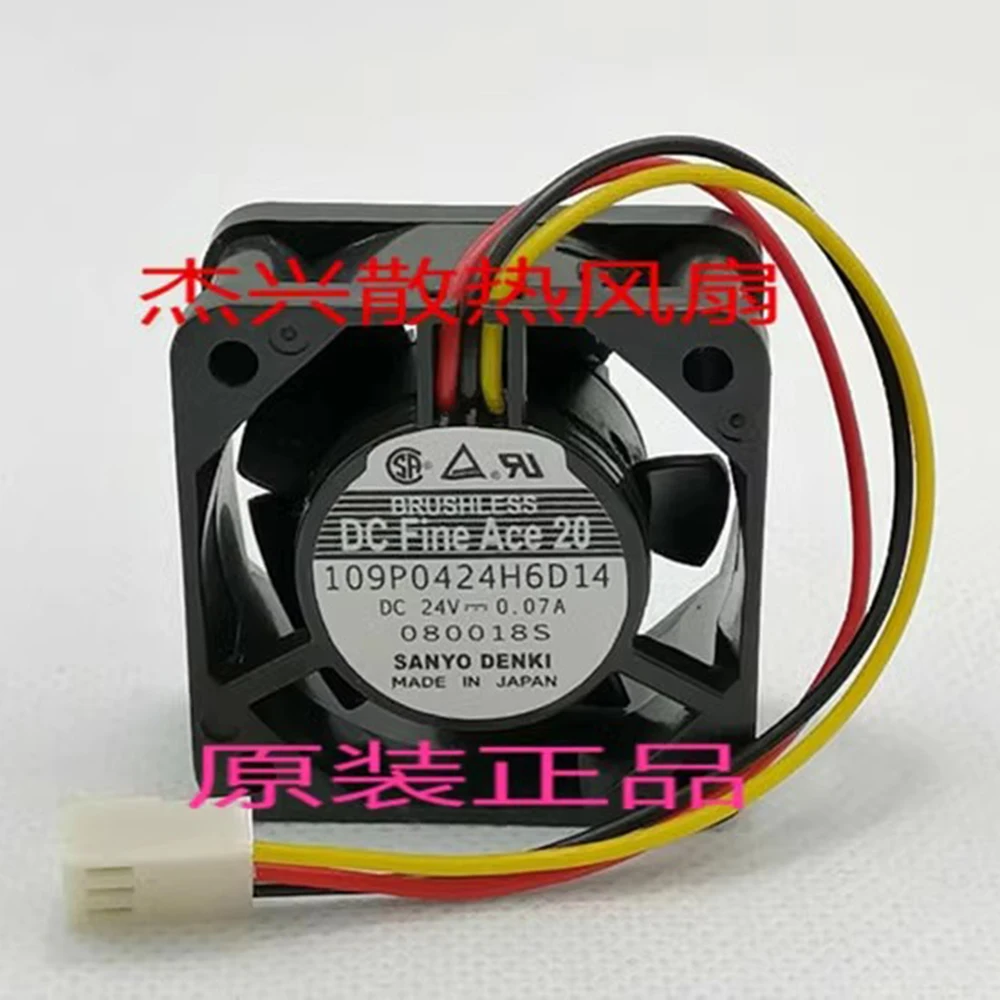 

109P0424H6D14 DC 24V 0.07A 3 wire 40mm 4cm 40*40*20MM cooling fan