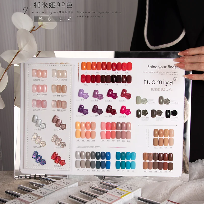 

Guangzhou Supplier Wholesale High Quality UV LED Gel Nail Polish For Nails TUOMIYA 92 Colors Gel Nail Polish Set