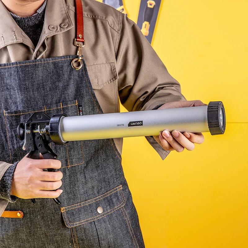 Imagem -05 - Liga de Alumínio Manual Injetor de Calafetagem Cartucho Rotativo Arma Durável Pistola de Cola de Vidro Esparadrapo Armas Calafetagem Ferramenta Peças