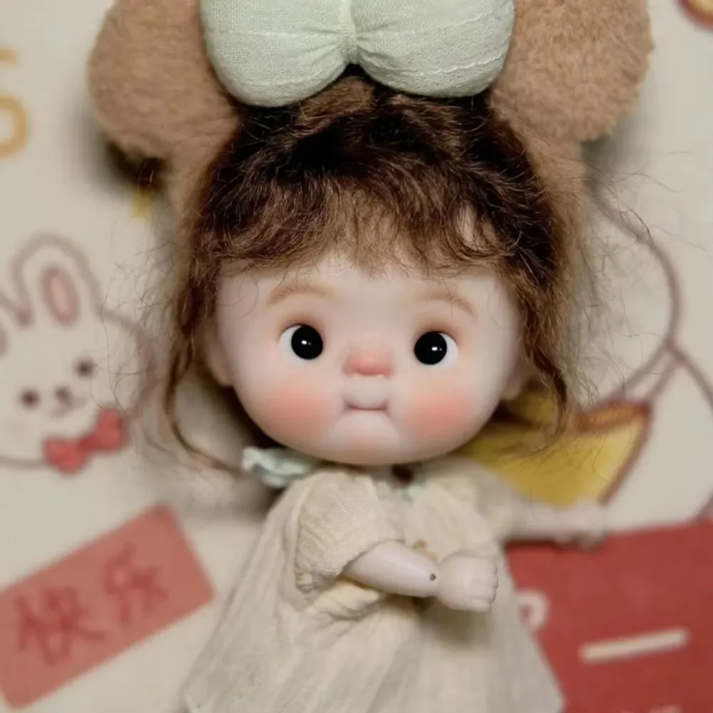 ตุ๊กตา BJD ใหม่ ขนาด 1/12 น่ารัก แบบ QBaby 12 ซม. ตุ๊กตาเด็กผู้หญิง แต่งหน้า คุณภาพสูง ทำจากเรซิ่น ของเล่น ของขวัญวันเกิด  ลดราคา