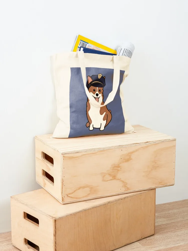 Cheddar with Police Hat Tote Bag Women's shopping bag tote bag canvas Canvas stote custom canvas