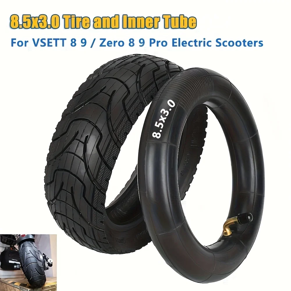 

Шина и внутренняя трубка 8,5x3,0, подходит для скутеров VSETT 8 9/Zero 8 9 Pro, запасные части для шин 8, детали для надувных шин 1/2x3