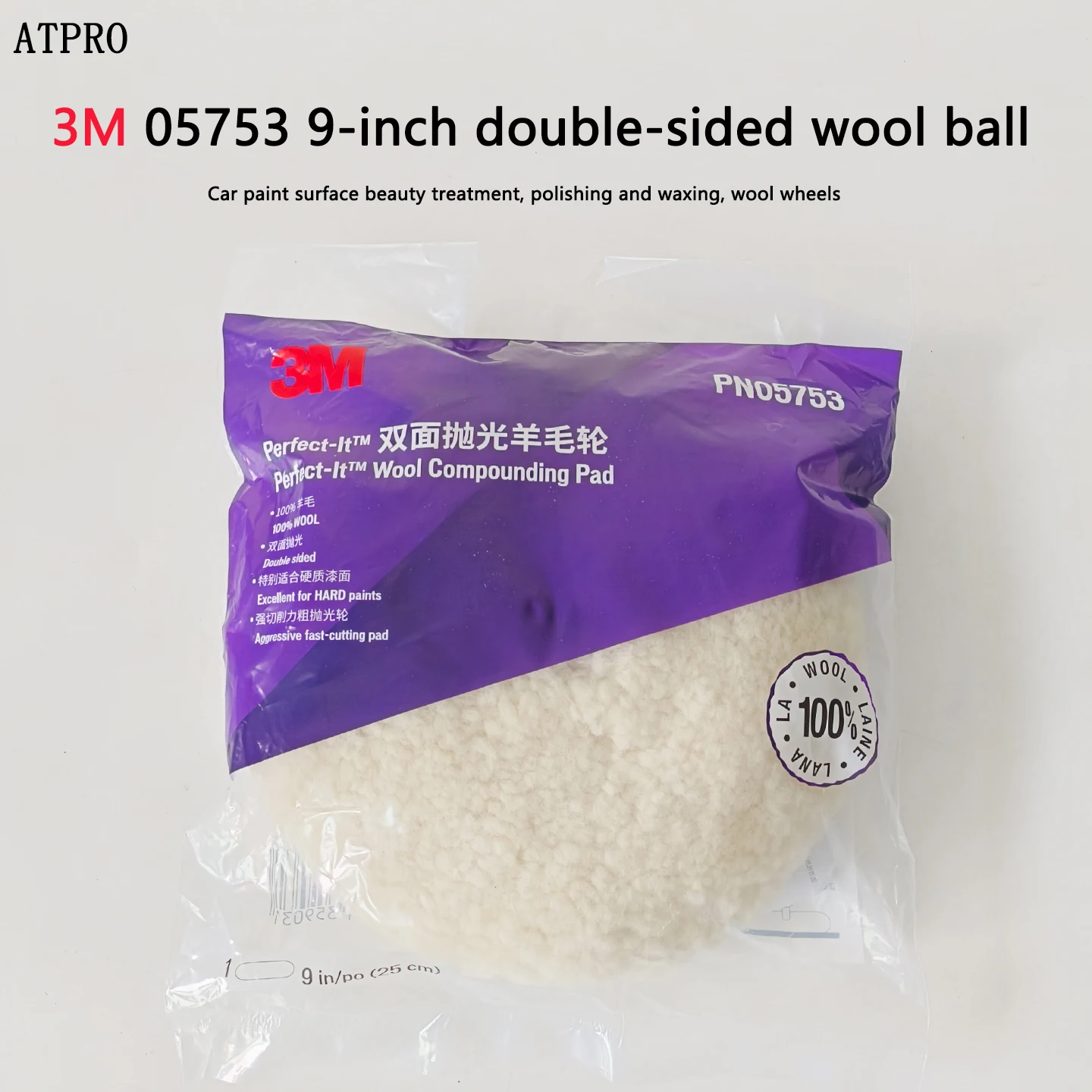 3m05753-double-sided-white-wool-ball-polishing-waxing-tray-hexagonal-interface-car-waxing-tray