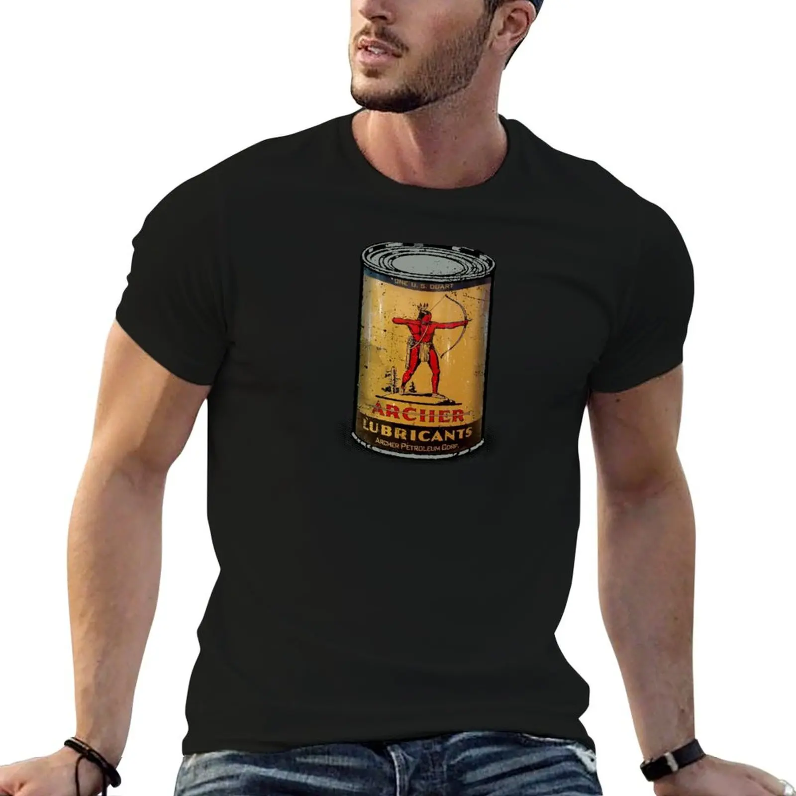 Archer vintage oil cans T-Shirt shirts graphic tee shirts graphic funny t shirts men