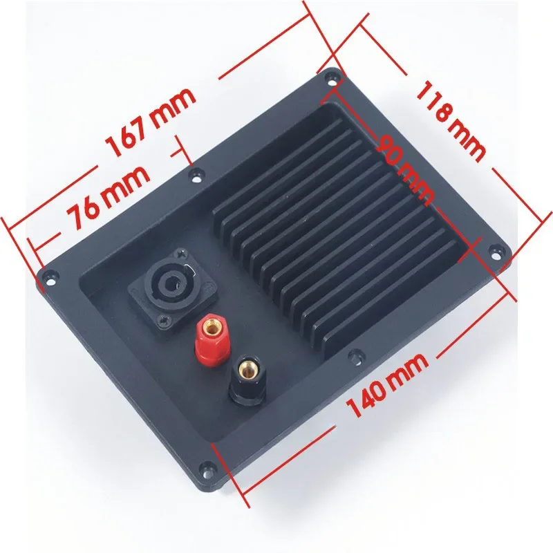 2pcs/lot  Professional stage speaker junction box Terminal board Connector with red and black binding posts Opening 144*95mm