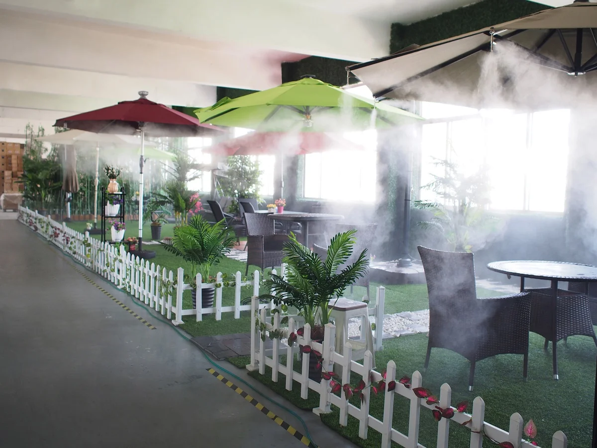 Patent Design 3.5m Deluxe Roma Mist Parasol Cooling Misting Umbrella