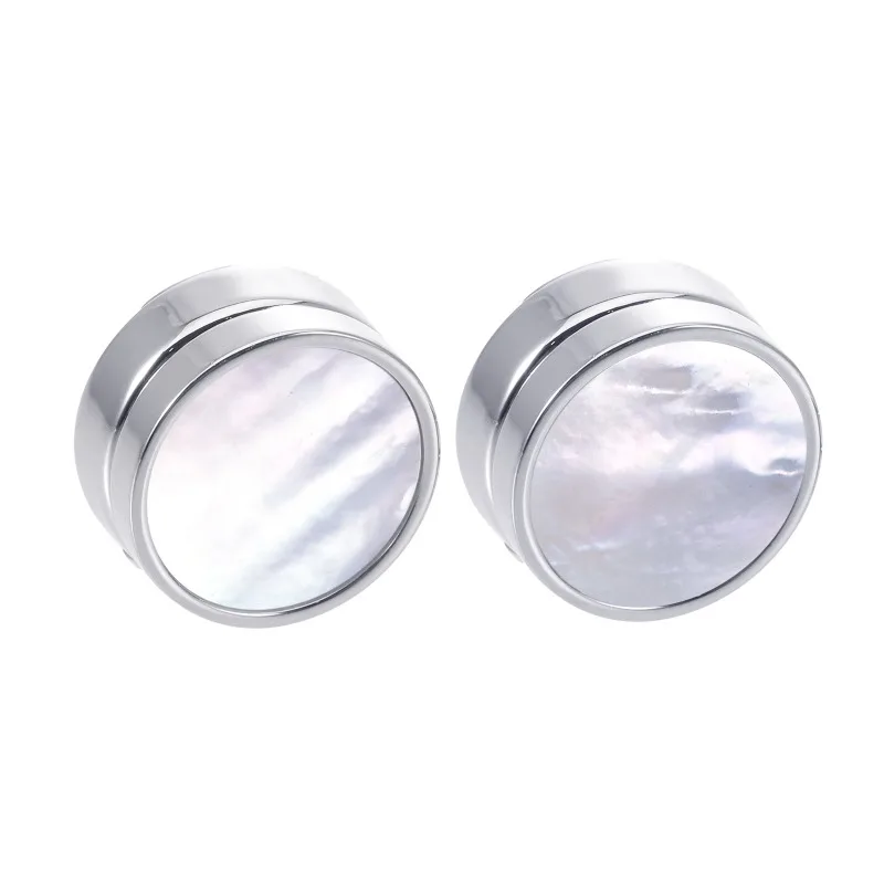 Fashion Round Cuff Link Banquet Wedding Men\'s Cufflinks Luxulry Jewelry Shirt Cover Buttons Clothing Decoration Accessories