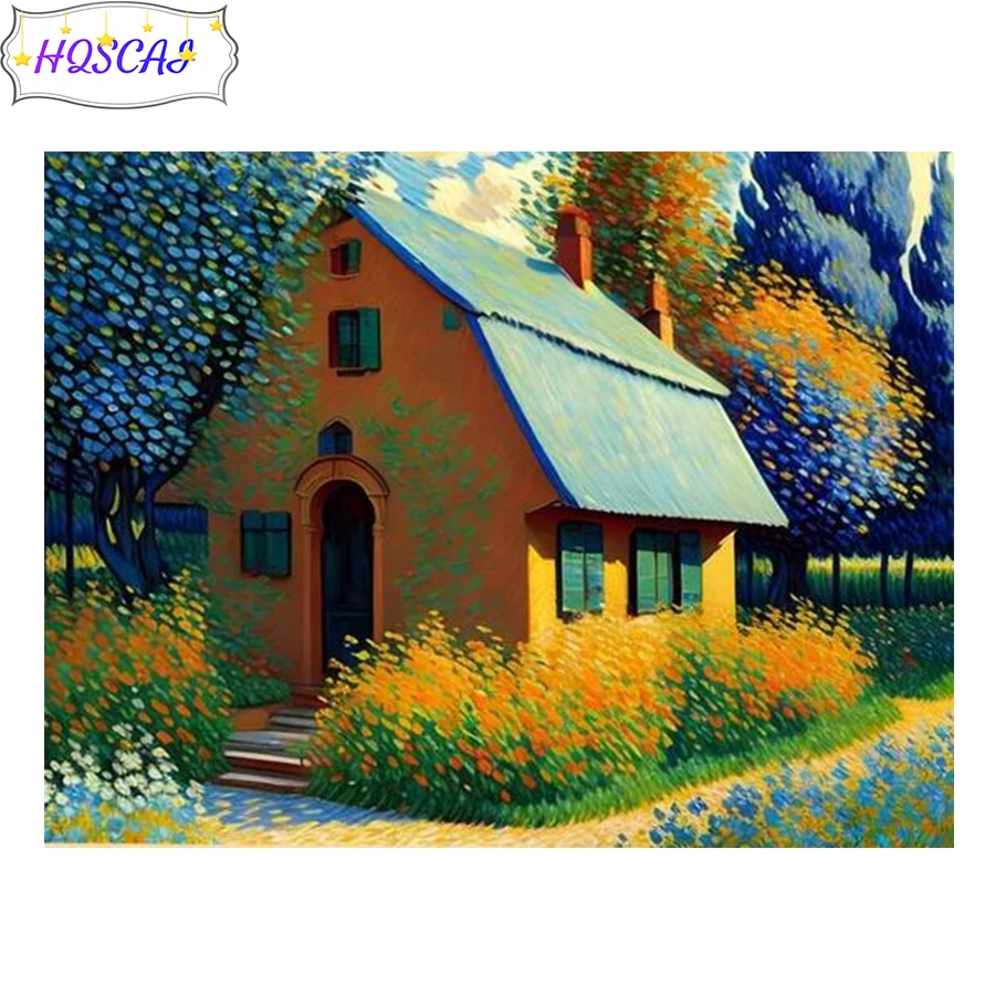 5d diy diamond embroidery Landscape-dream-town Cross stitch Modern decor mosaic diamond painting full square/round drill picture