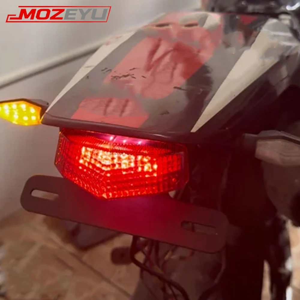 

2025 DRZ400 Motorcycle LED Rear Tail Light LED Turn Signal Fender Eliminator For SUZUKI DRZ 400E 400S 400SM License Plate Holder