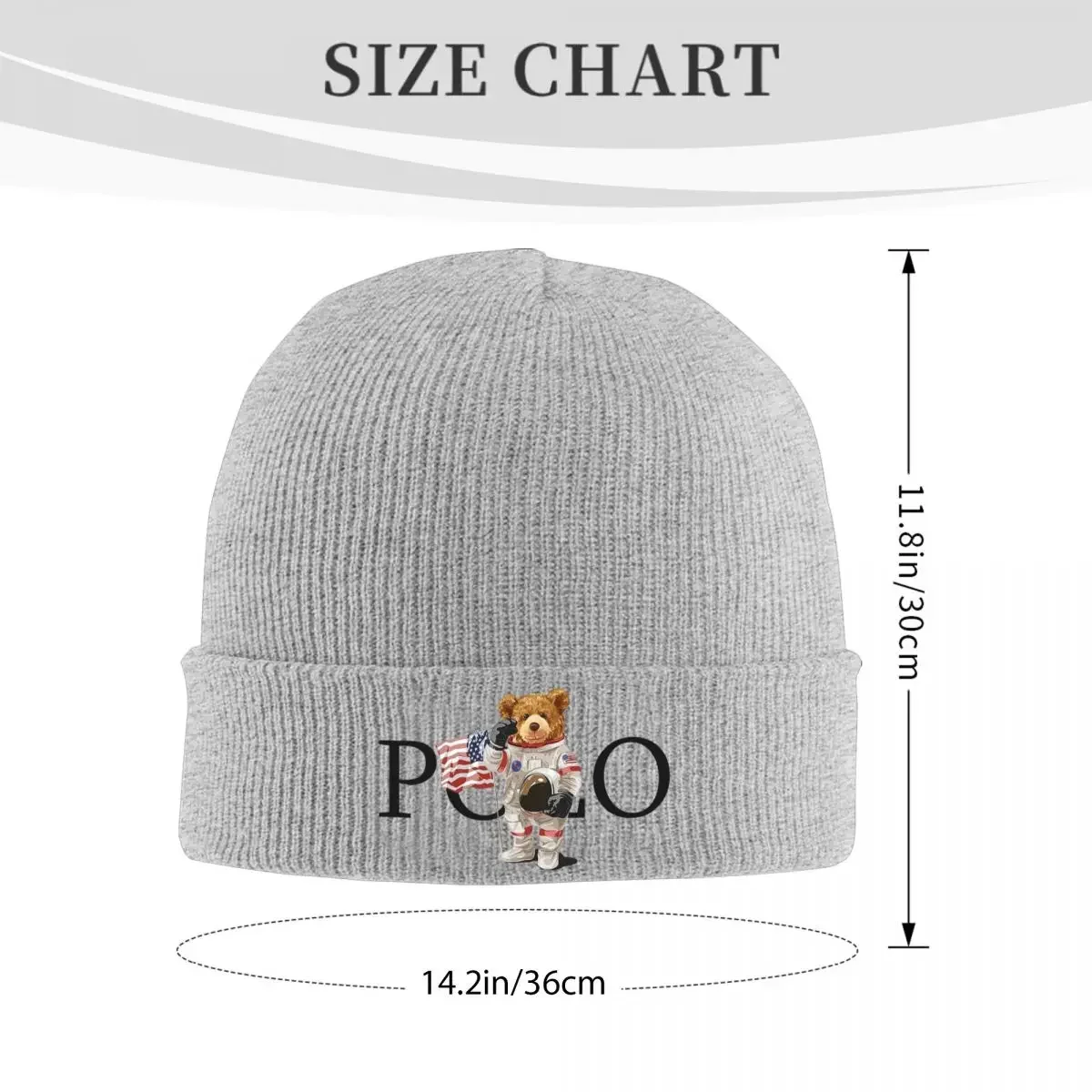 Unisex Knit Beanie Polos Luxury Bear Accessories Warm Knitted Caps Bonnet Knit Hat