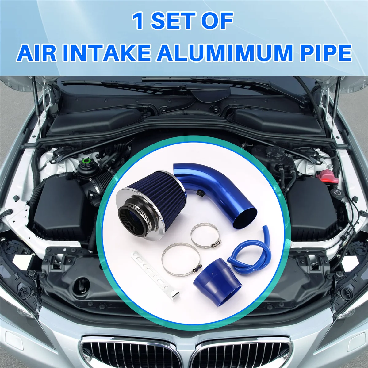 

T47C_Automobile Blue 76mm Refitted Winter Mushroom Head Air Filter