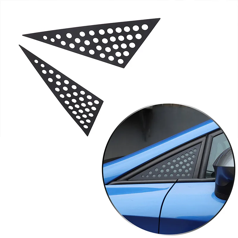 Aluminum Alloy Black For SEAT Leon MK2 2008-2012 Car Rearview Mirror Side Triangle Glass Protective Plate Car Accessories