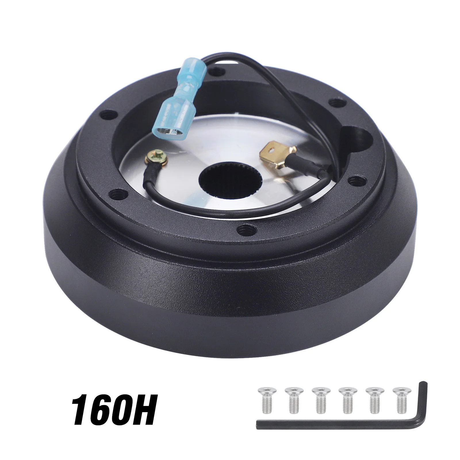 New 1 PC Short Hub Adapter Kit Racing Steering Wheel Boss Kit 160H Black For Kia Rio Genesis Miata RX-7 RX-8 626 Protege Tiburon