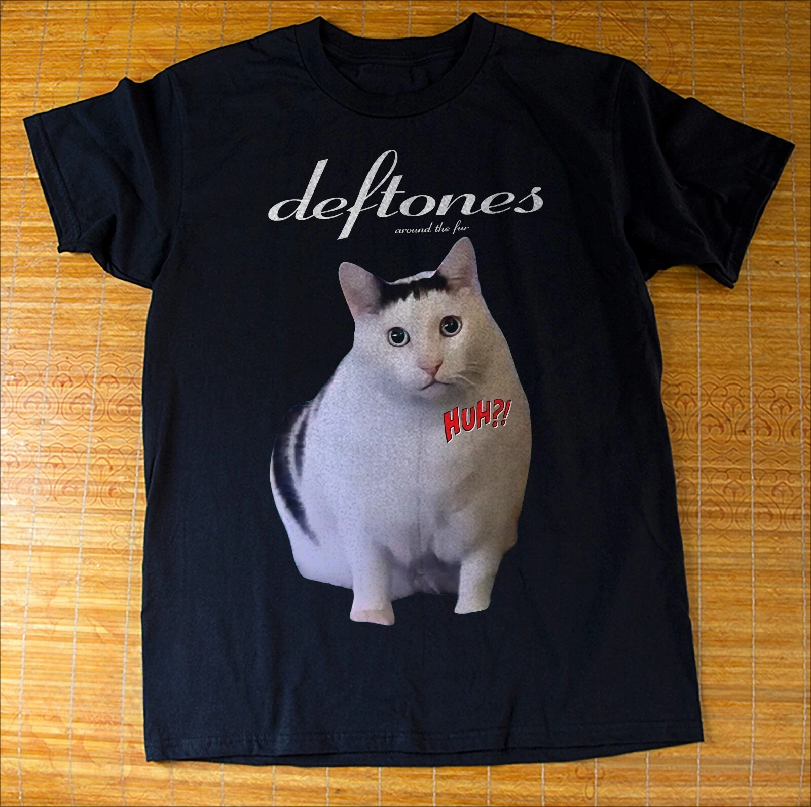 Deftones Around The Fur Huh T-Shirt Men's and Women's Short Sleeve Brand T-shirt Summer Sports Tops Vintage Hip Hop Men Clothing