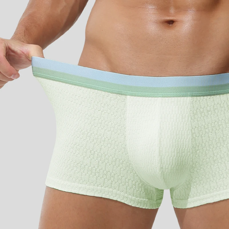 Herren-Unterwäsche aus Baumwolle, Herren-Boxershorts, Sommer, dünn, Trend, Sport-Boxershorts für Jungen, antibakterielle Boxershorts