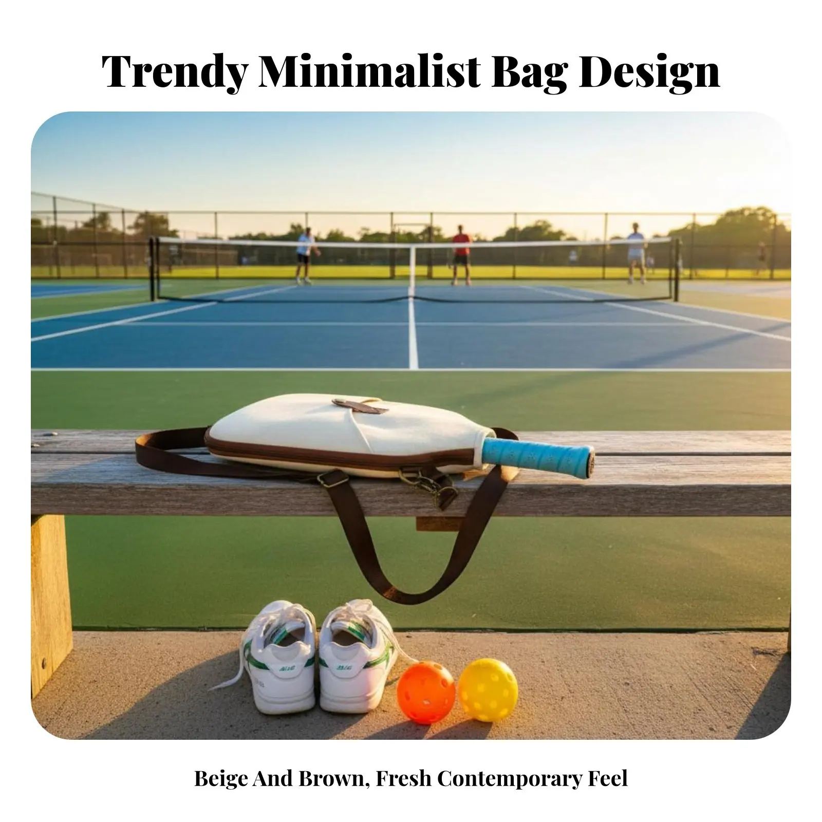 Pickleball Paddle Bag Fashionable Design Pickleball Crossbody Bag Racket Sport Accessory Adjustable Shoulder Strap Long-Lasting view 4