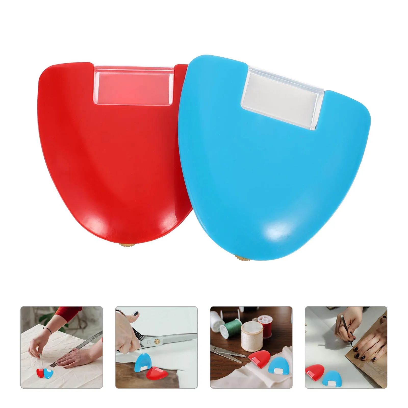 

2PCS Chalk Wheel Tailor Marking Tool Fabric Chalk Sewing DIY Quilting Pencil Red Blue Ergonomic Smooth No Burrs