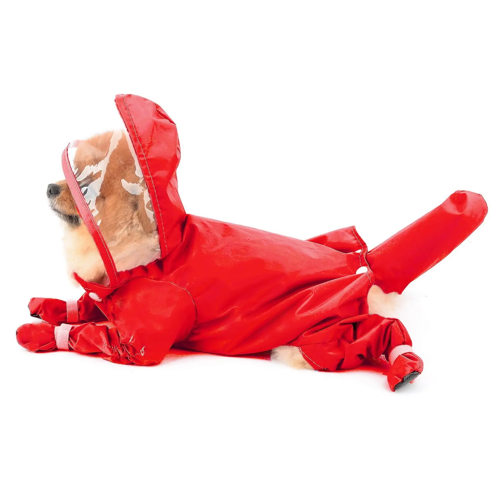 Outdoor Pet Supplies Four-legged One-piece Pet Clothes Whole Body Cat Dog Waterproof Raincoat with Rain Boots - view 6