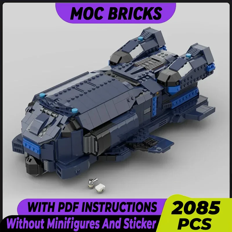 Large Spaceship Model Moc Building Bricks Elite Dangerous Type-7 Technology Modular Blocks Gift Christmas Toys DIY Sets Assembly