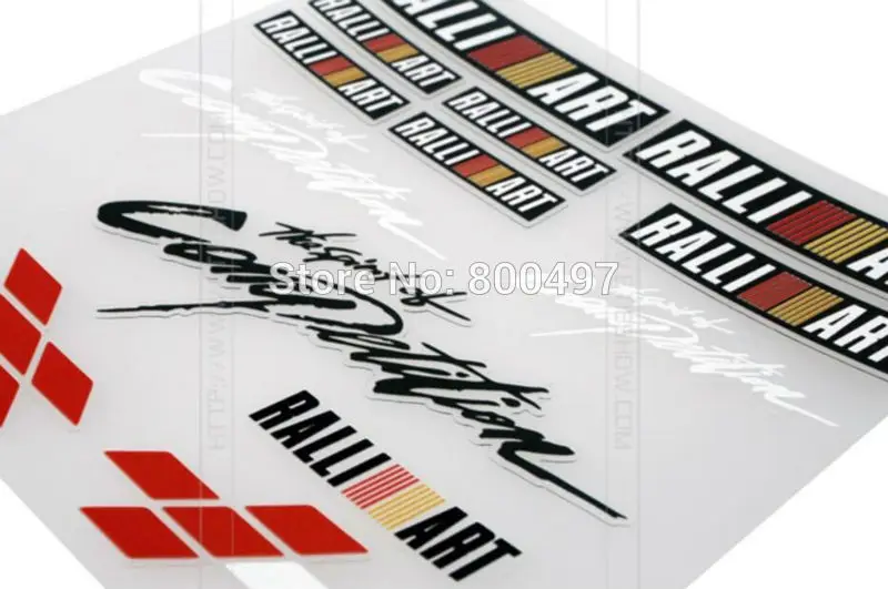 Newest 3D Ralliart Car Styling Decal Decoration Sticker ecal Set for Ralliart Mitsubishi Lancer ASX Outlander Pajero Mirage