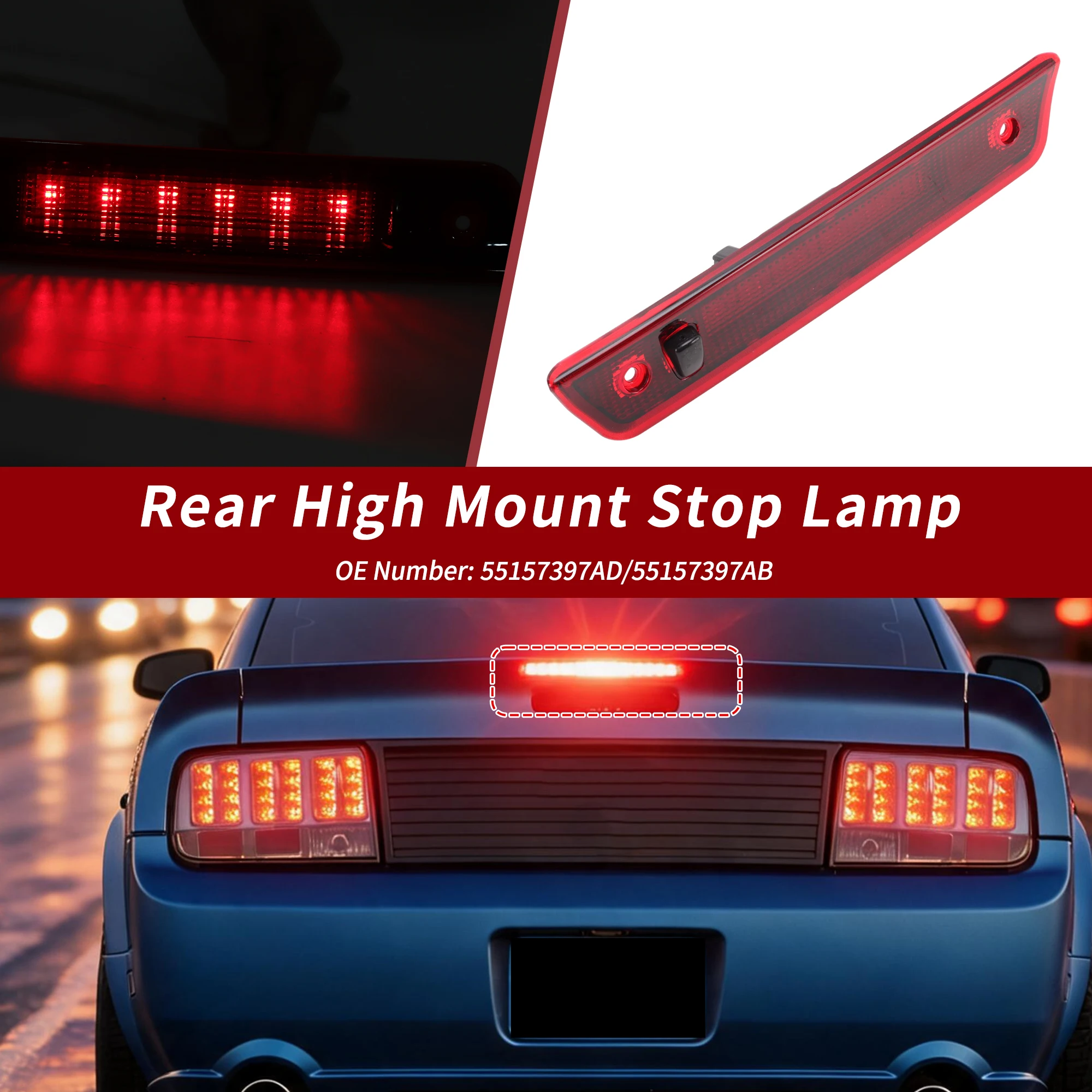 x-autohaux製-led式追加ブレーキランプ-1セット。ジープ・グランドチェロキー-05-10年式用。品番：55157397ad。