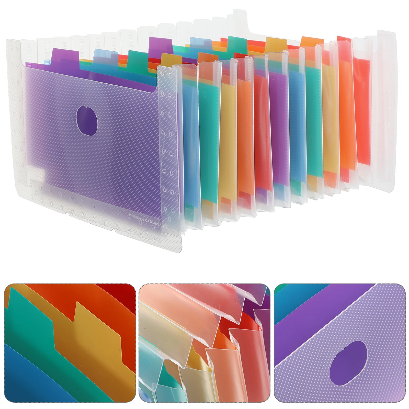 Cartella portadocumenti espandibile multitasca Cartella portadocumenti in PVC di grande capacità Organizzatore portadocumenti portatile per ufficio