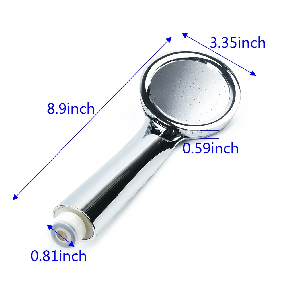 High Quality Shower Head Parts Self Pressurizing Stainless Steel 0-6 Mpa Attachment Hand Held Handset High Pressure