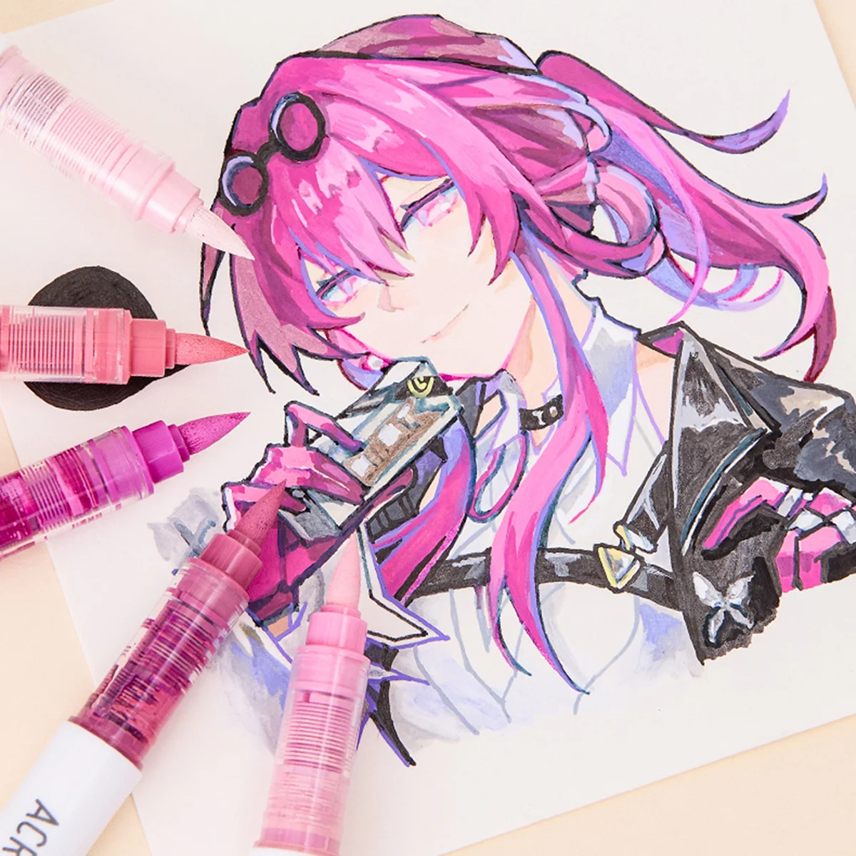 مجموعة أقلام تحديد فنية احترافية مكونة من 9 ألوان/صندوق - علامات أكريليك سائلة بخط مستقيم للرسم على الجدران بنفسك