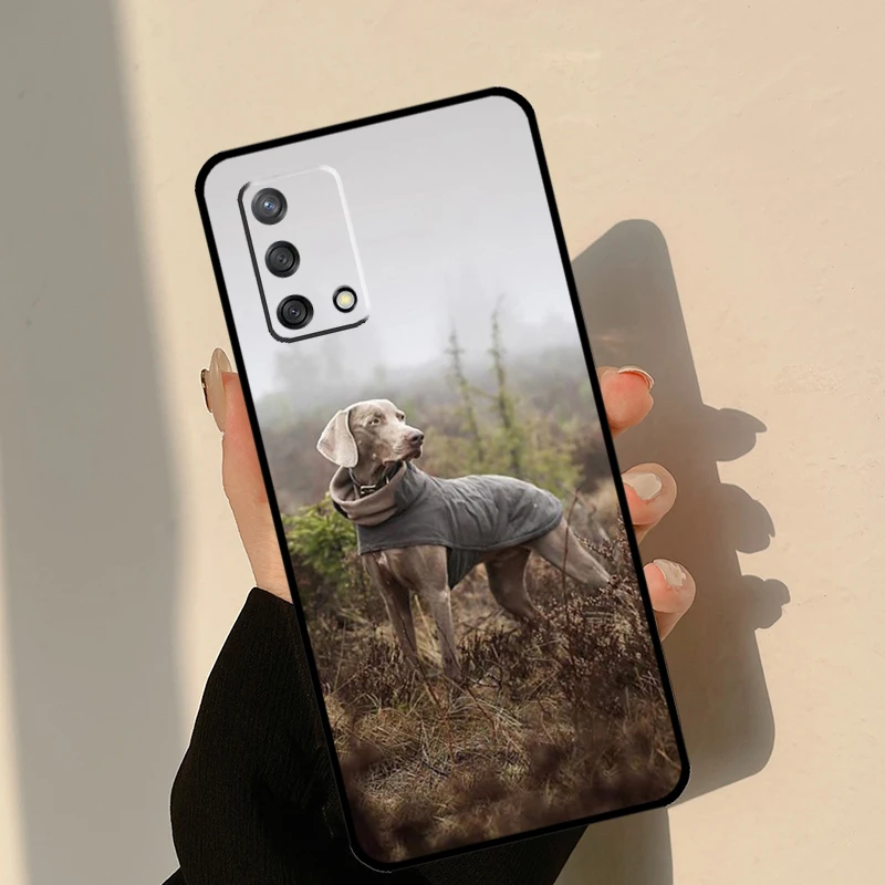 Weimaraner กรณีสุนัขสําหรับ OPPO A91 A93 A96 A76 A16 15 A17 A5 A9 A53 A52 A72 A77 A54 A74 A94 A54S A53S กรณี