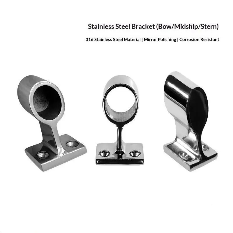 Boat Hand Rail Fitting Heavy Duty 316 Stainless Steel 22mm 25mm Marine Railing Bracket for Yacht Railing Replacement