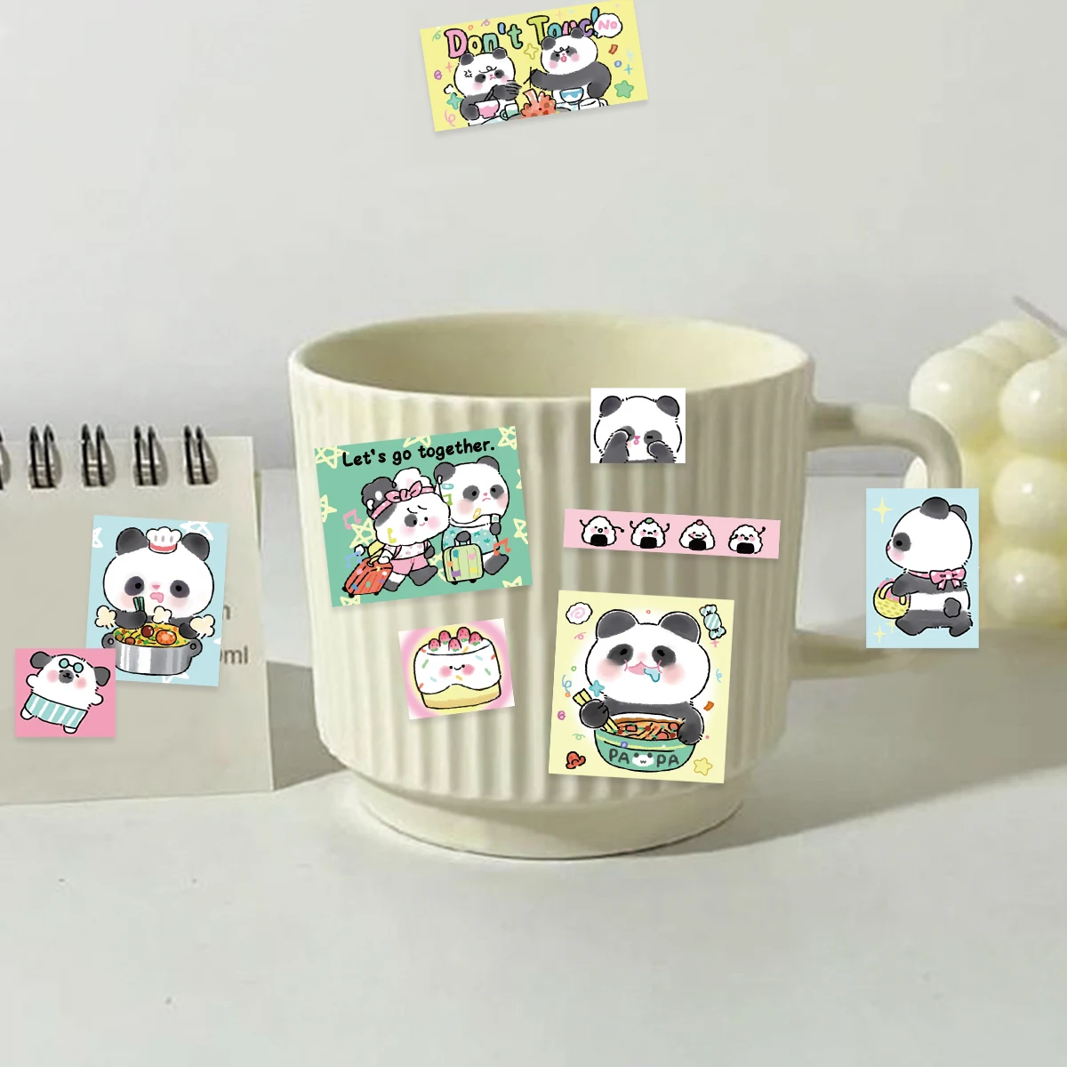 30pcs Cute Red Panda Cartoon Graffiti Stickers Decorated Notebook Water Cup Diary Student Stationery Scrapbook PVC Decals