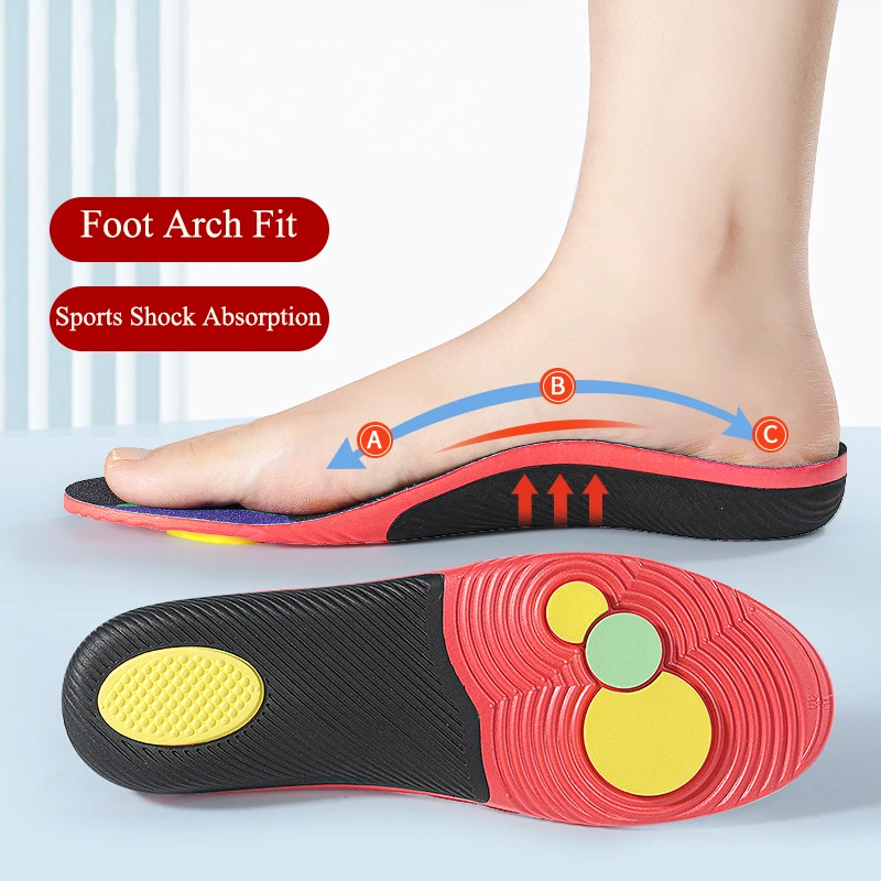 Plantar Fasciitis Orthopedic Sport Insoles Men Women Sneaker Flat Feet High Arch Support Orthotic Insoles Plantillas Insert Sole