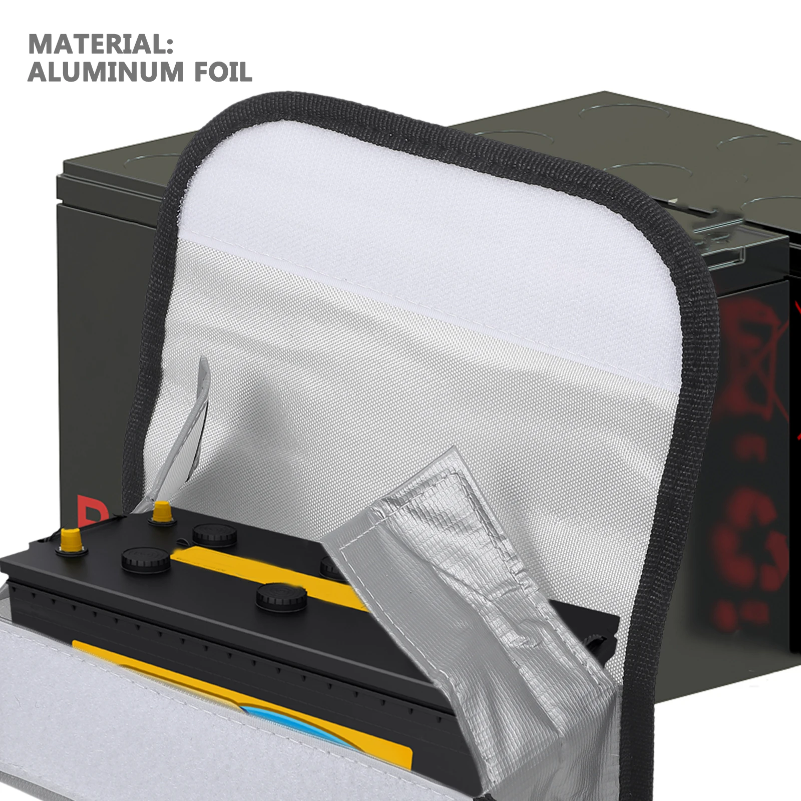 

Fireproof Pouch for Lithium Safe Storage Spacious Lightweight Aluminum Foil Durable Chargeable Bag Lipo Explosion-Proof