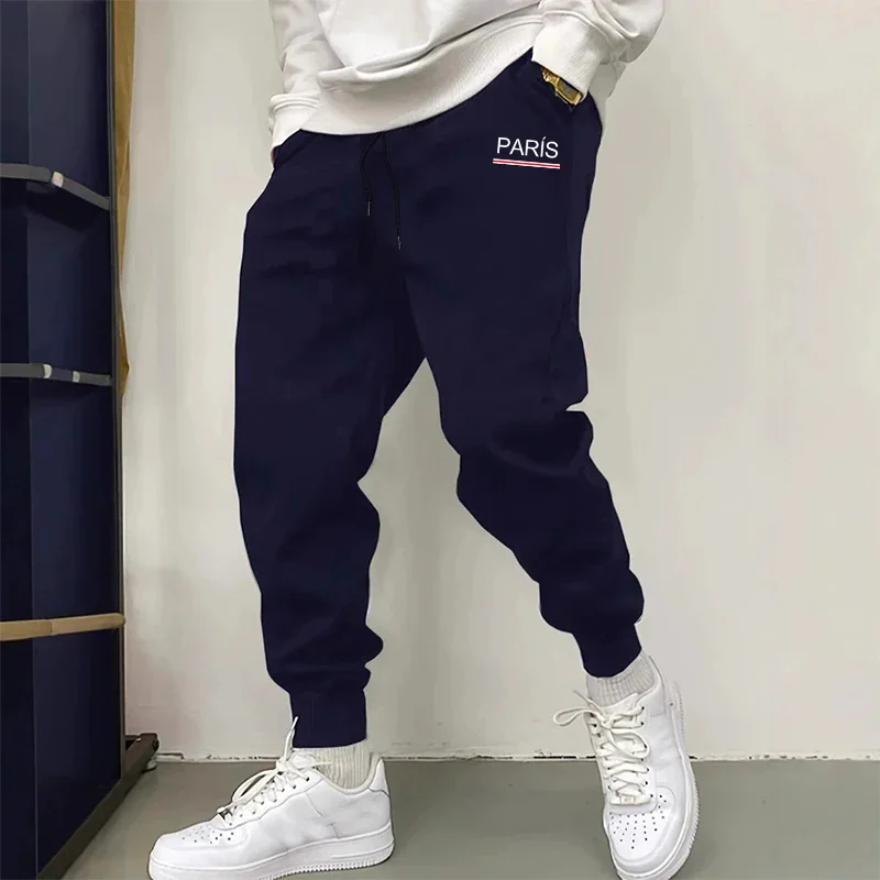 

Paris Letter Printing Mens Sweatpants Daily Casual Pants Outdoor Sports Jogging Man Clothing Daily Street Trousers Sportswear