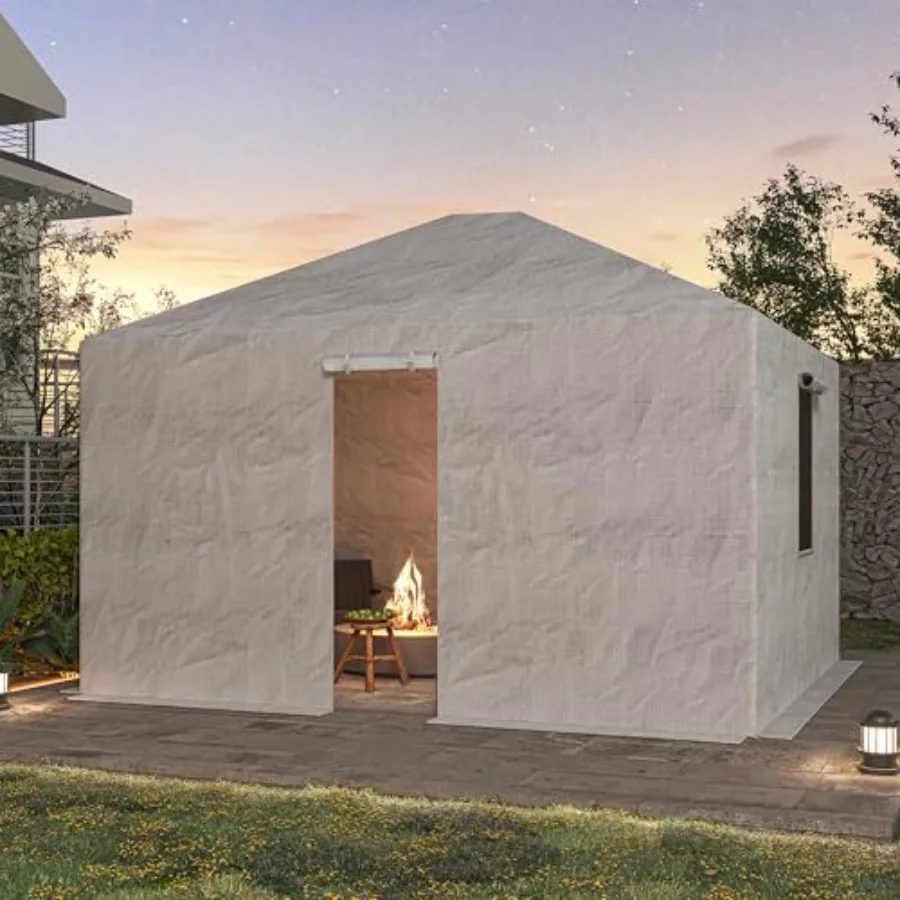 Feet Winter Gazebo Cover, 200G Heavy-Duty All-Weather Waterproof Enclosed Gazebo Cover with Sidewalls and Mesh Windows, Univers