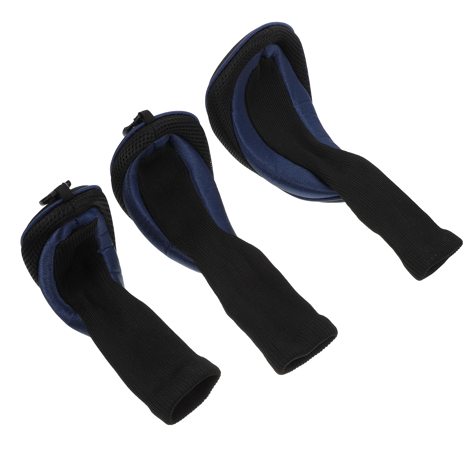 

3Pcs Mesh Golf Club Covers Set Red Exquisite Durable Iron Wood Putter Protector Identification Travel Essentials