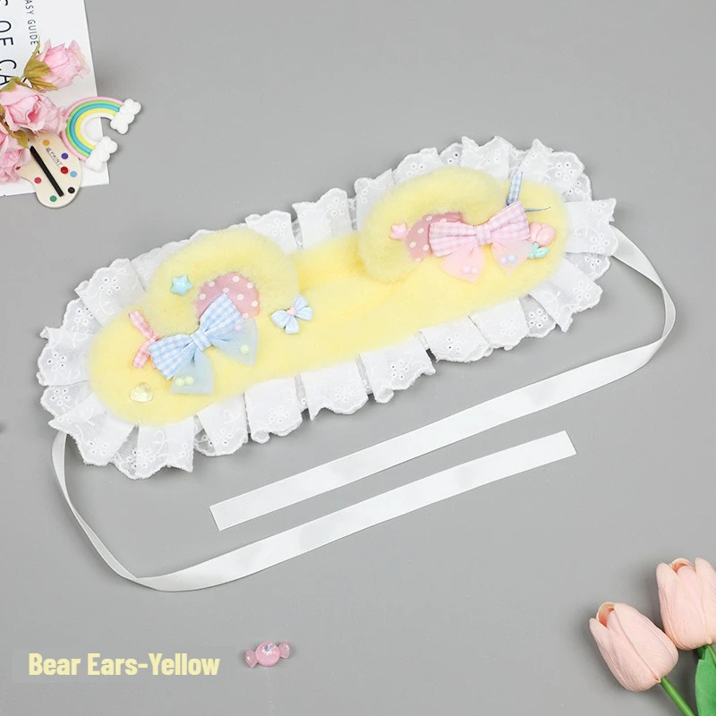 Orelha de gato de pelúcia lolita acessórios de cabelo ornamento bowknot nó grampo de cabelo bonito menina jk kc headwear comic con cosplay festa cocar