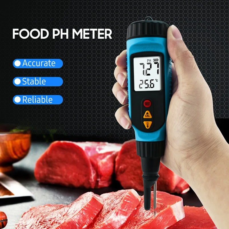 PH818M PH Meter Solution Temperature Meter For Food Processing 2 In 1 Food PH Tester