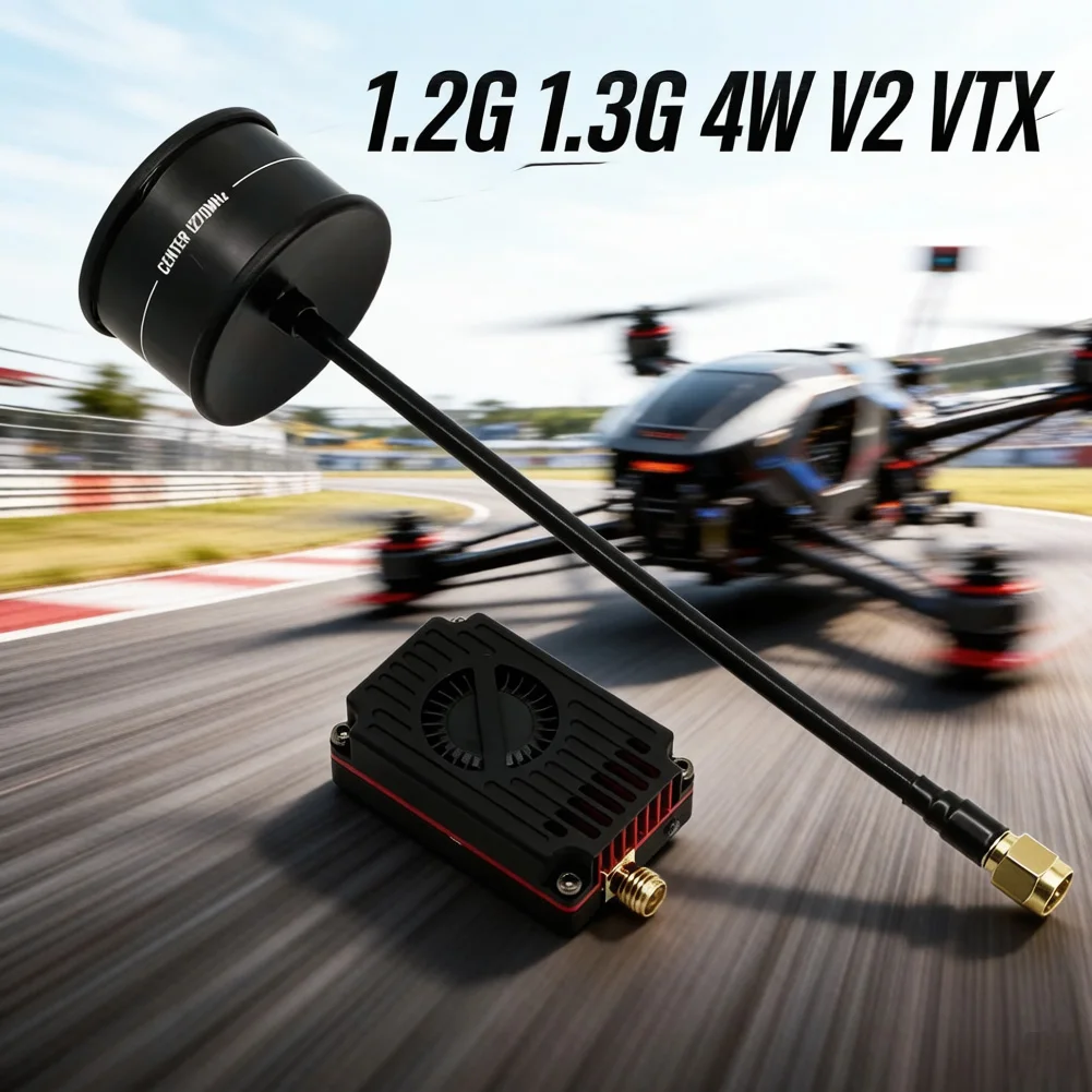 

RUSHFPV 1.2G 1.3G 4W V2 VTX Модуль видеопередатчика с переключаемой частотой для FPV-квадрокоптеров и дронов для фристайла