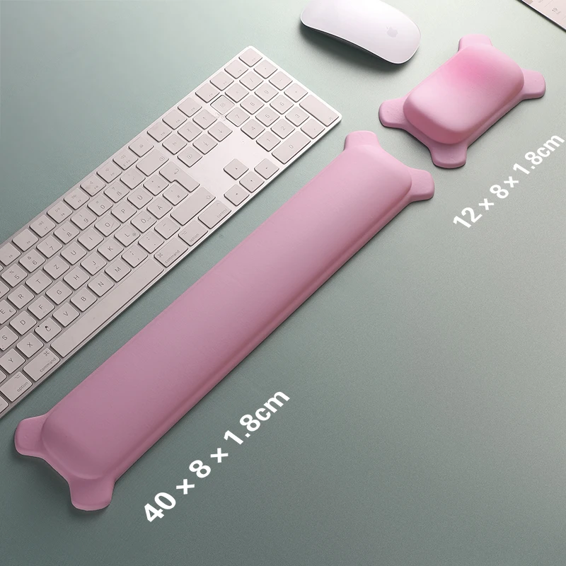 Keyboard and Mouse Wrist Rest Ergonomic Cute Silicone Non-Slip Wrist Pad for Computer Gaming Laptop Home Office