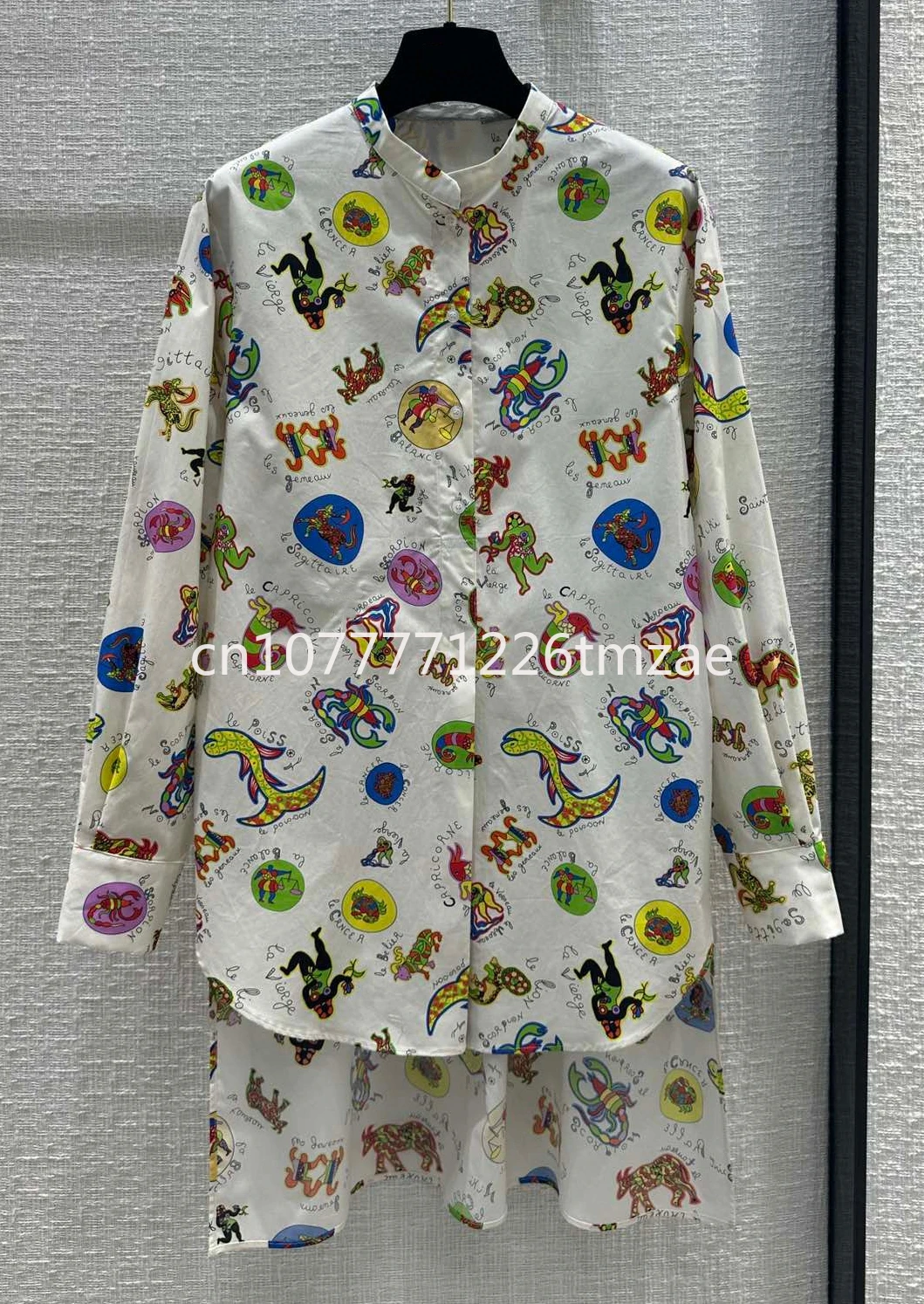 Flower Letter% Cotton Printed Bee Letter Embroidery Brand Shirt Women's Top