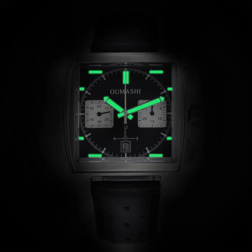 Multifunctional chronograph ETA 7750 นาฬิกา 40 มม.นาฬิกา Sapphire Glass กันน้ํานาฬิกาผู้ชาย ETA 7750 การเคลื่อนไหว