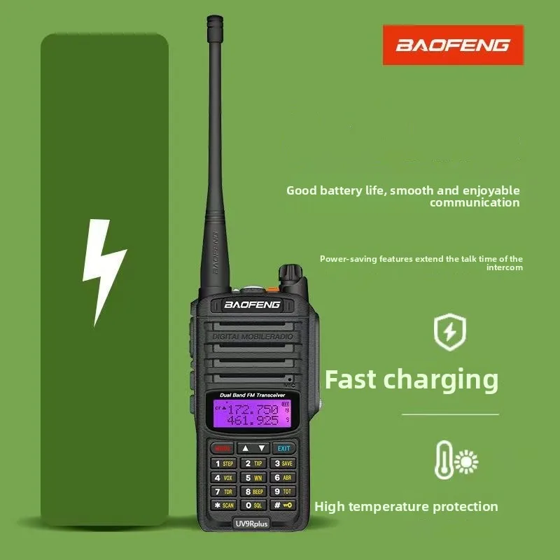 BAOFENG BF-UV9R Plus UV9R Pro Waterproof Walkie Talkie UV5R Style VHF Marine Radio Anti-Interference Handheld Transceiver