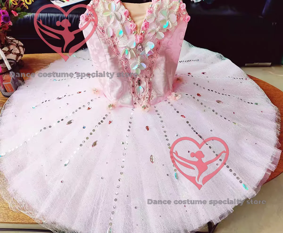 

Pastel Floral Sequin Professional Ballet Performance Tutu Dress